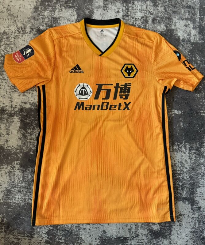 Wolves Wolverhampton Patrick Cutrone 2019/20 FA cup match prepared home shirt for sale on Ebay