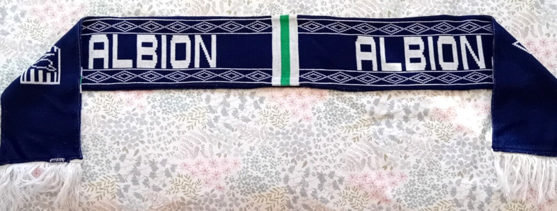 *RARE* West Bromwich Albion FC - Vintage Umbro Era Double-Sided Woven WBA Scarf for sale on Ebay