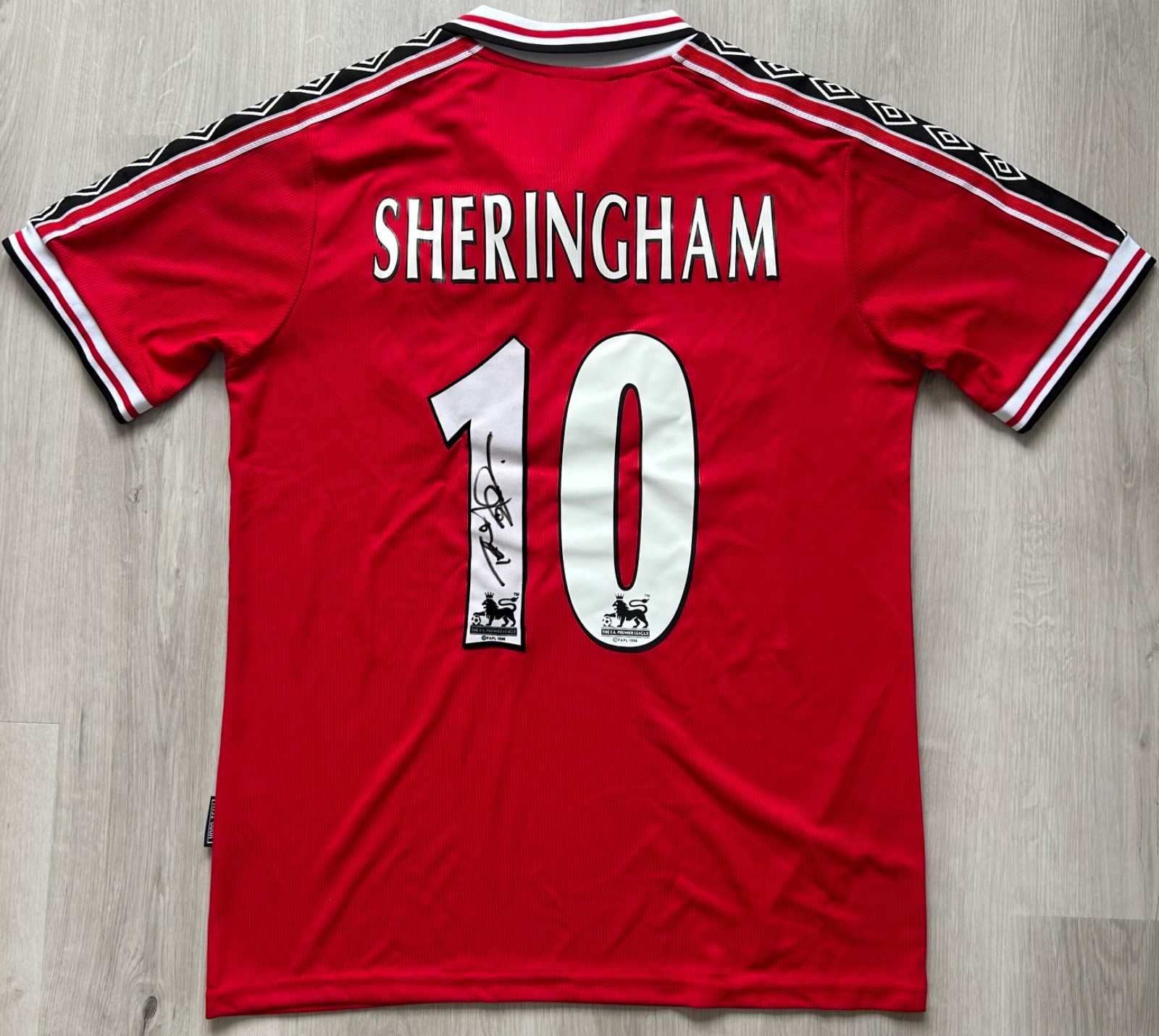 Teddy Sheringham Signed Manchester United Shirt With COA for sale on Ebay