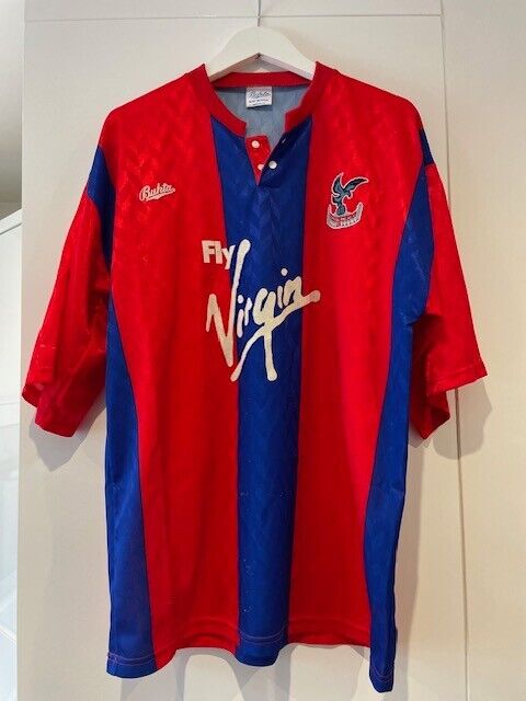 Crystal Palace 1990/91 Football Home Shirt Bukta Fly Virgin 38/40 adult Medium for sale on Ebay