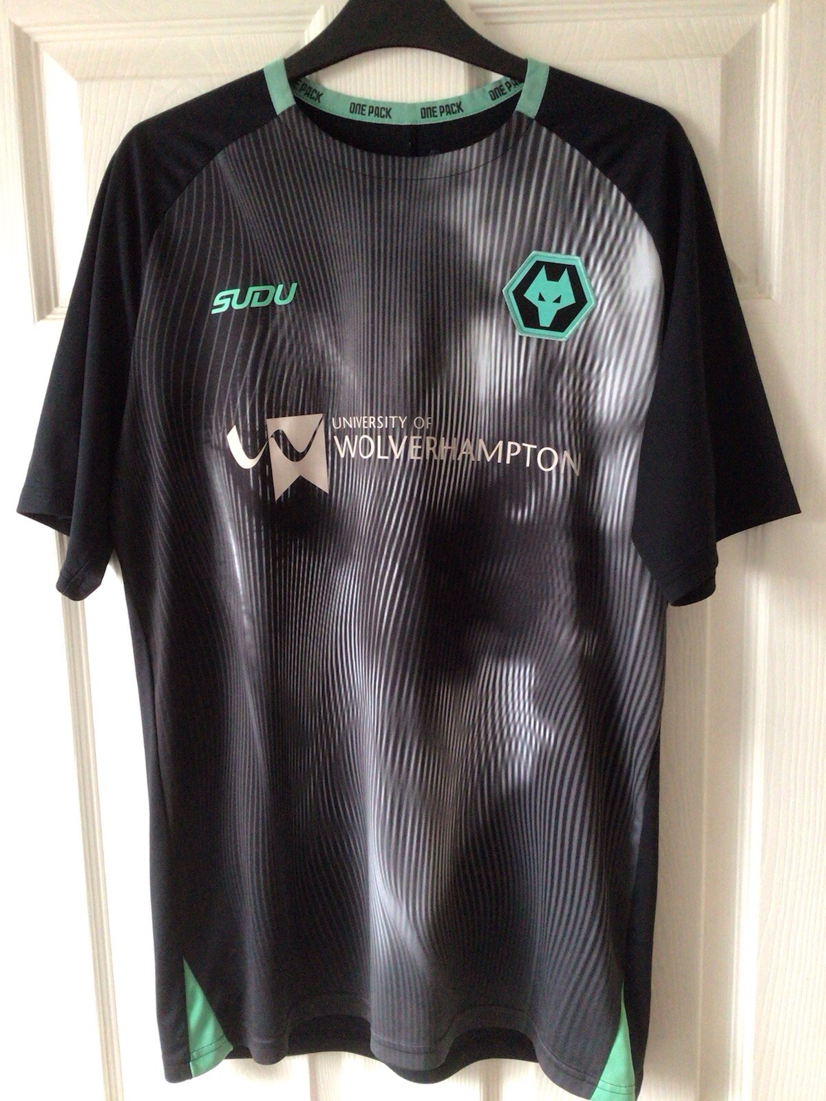Mens Wolves Football Training Top 24/25 Sudu Large Short Sleeves VGC lightweight for sale on Ebay