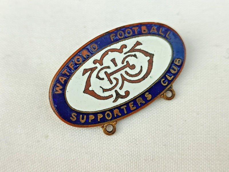 Vintage Enamel Watford FC Football Club Supporters Club Badge - Pin for sale on Ebay