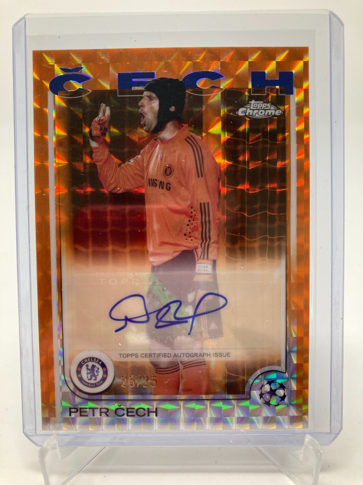 TOPPS CHROME  24/25 PETR CECH CHELSEA AUTO 25/25. for sale on Ebay
