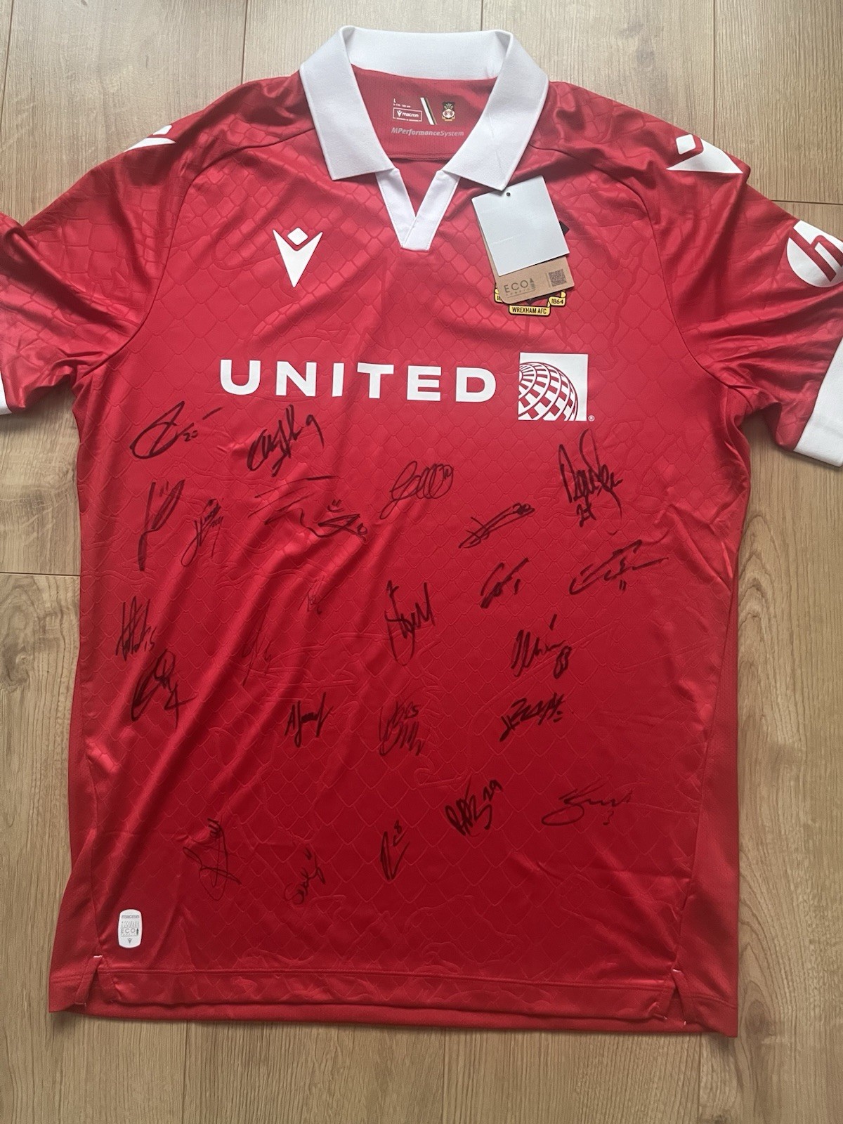 24-25 Wrexham Squad Signed Home Shirt  for sale on Ebay
