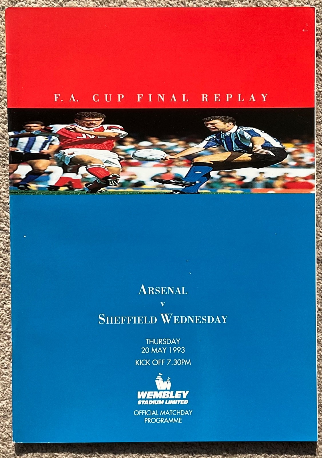 Arsenal v Sheffield Wednesday - 1993 FA Cup Final Replay for sale on Ebay