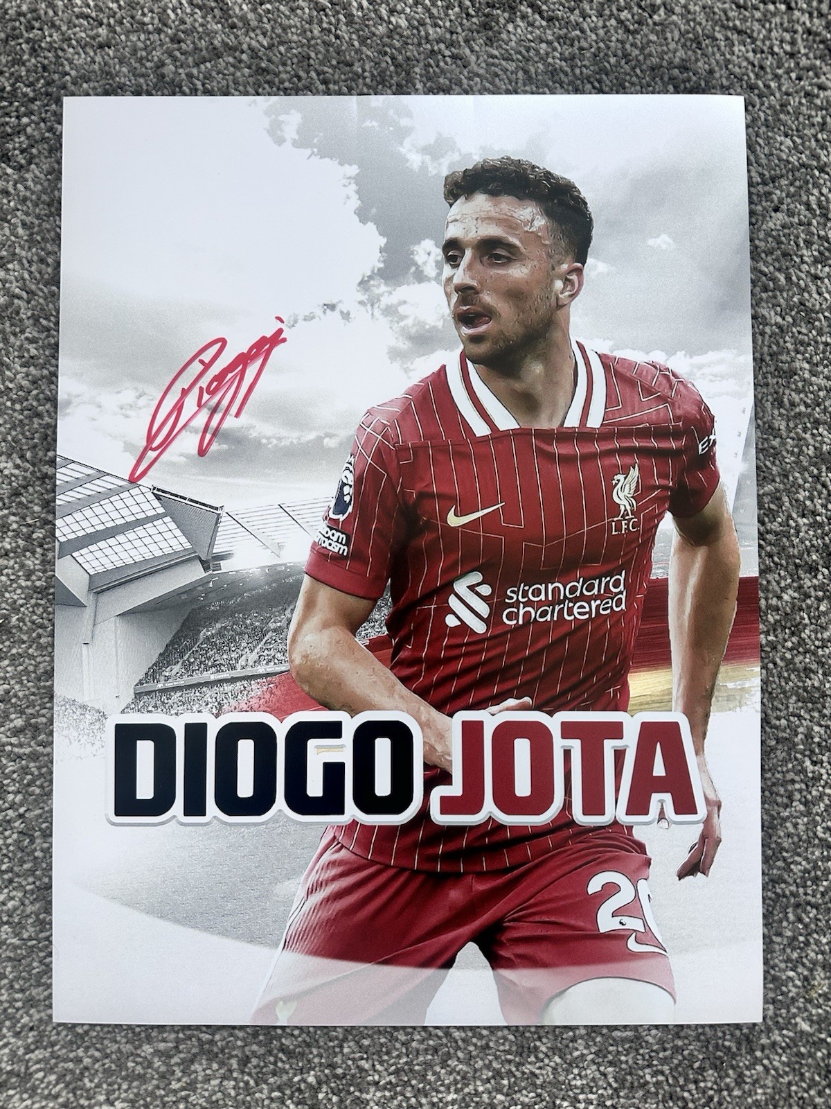 Diogo Jota Hand signed Liverpool FC 16x12 Photo With COA for sale on Ebay
