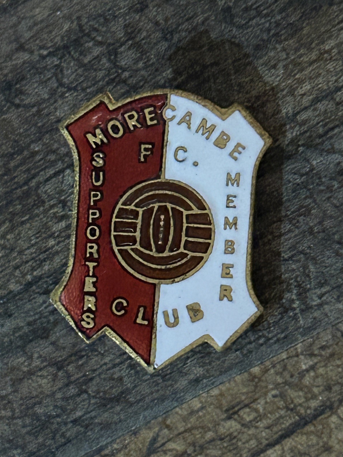 Morecambe FC Supporters Club Member 1960’s Enamel Metal Vintage Pin Badge RARE for sale on Ebay