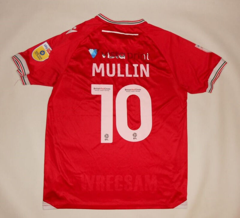 HOME SHIRT MACRON WREXHAM FC 2023-24 - MULLIN #10 (L) Jersey Trikot Maillot for sale on Ebay