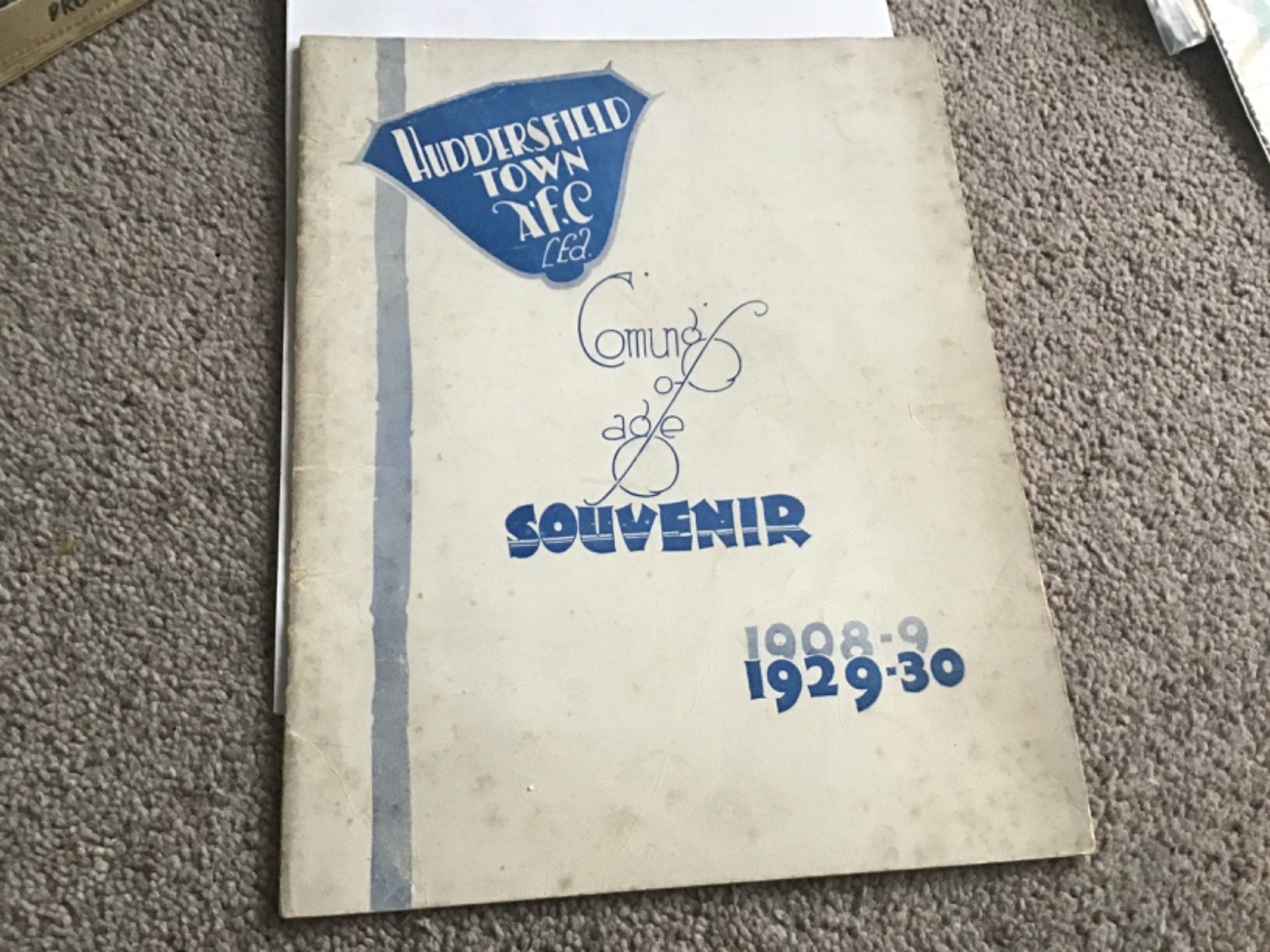 Huddersfield Town Football Club Souvenir 1929/1930. for sale on Ebay