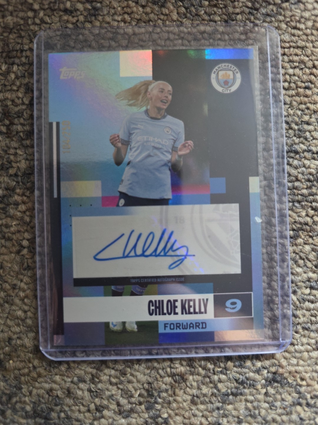 Chloe Kelly Autograph 104/250 Manchester City Team Set 2024/25 for sale on Ebay