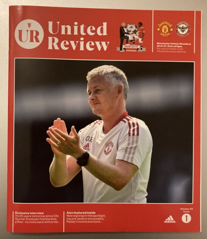 21/22 Manchester United v Brentford Pre season friendly for sale on Ebay