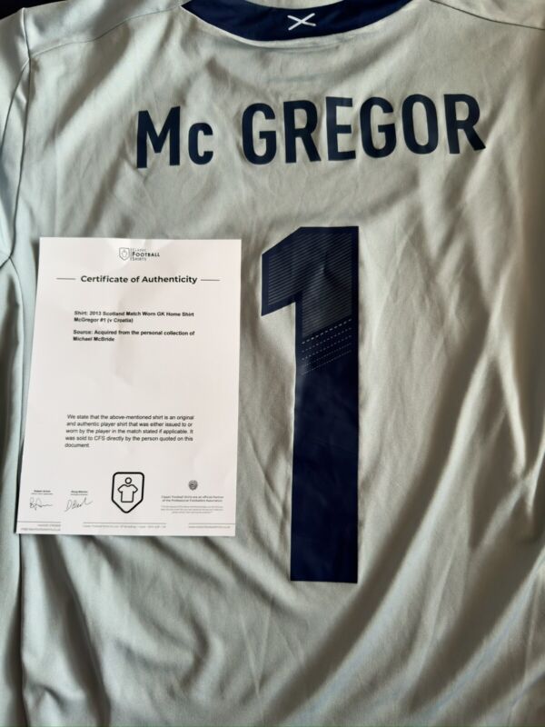 Scotland Match Worn Shirt McGregor Rangers for sale on Ebay