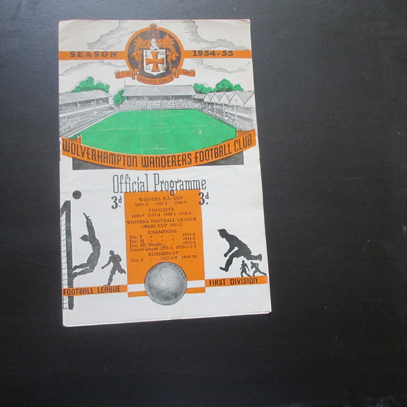 Wolves v Tottenham/Spurs Div 1 1954/5 for sale on Ebay