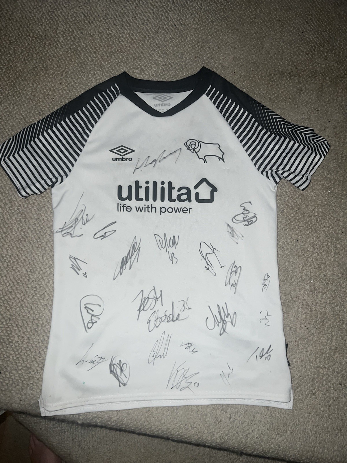 Signed Derby County Shirt for sale on Ebay