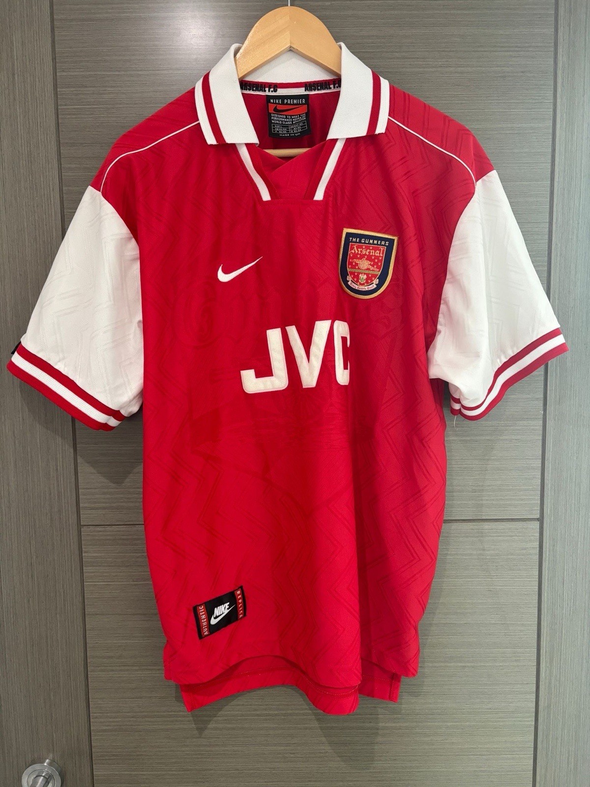 Authentic Arsenal 1996/98 Home Football Shirt Nike (L) JVC for sale on Ebay
