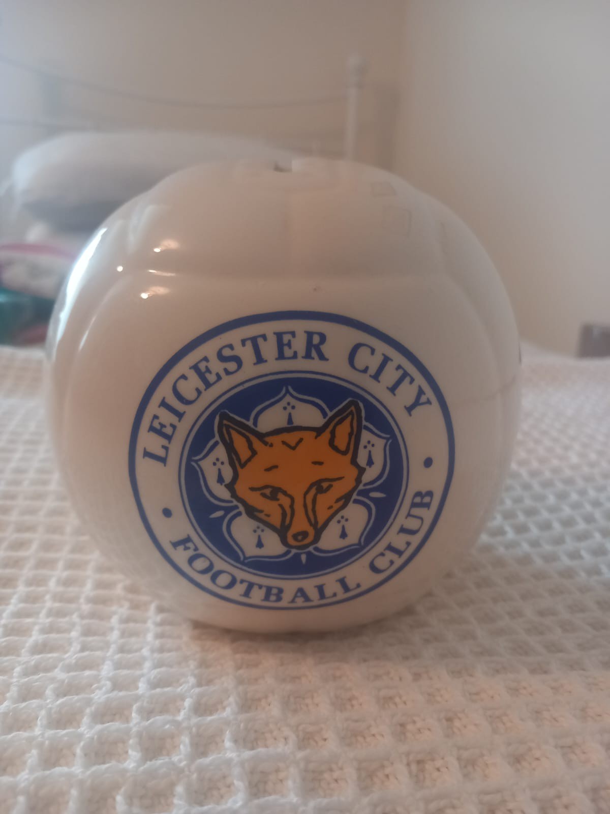 Vintage Leicester City Football Shaped Money Box Ceramic LCFC Simply The Best for sale on Ebay