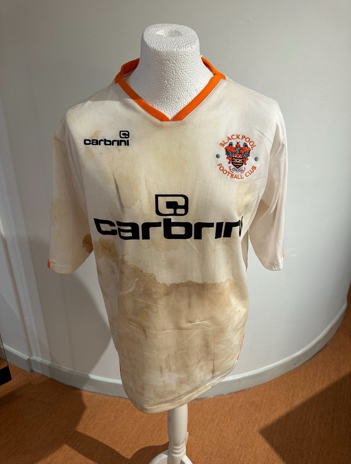 Match Worn Blackpool Shirt Play Off Semi Final for sale on Ebay