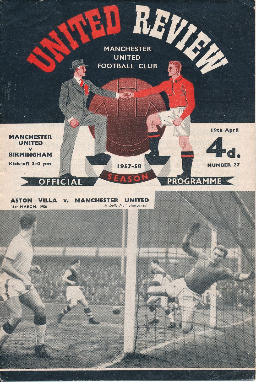 Manchester United v Birmingham City 1957/1958 - Munich Season for sale on Ebay