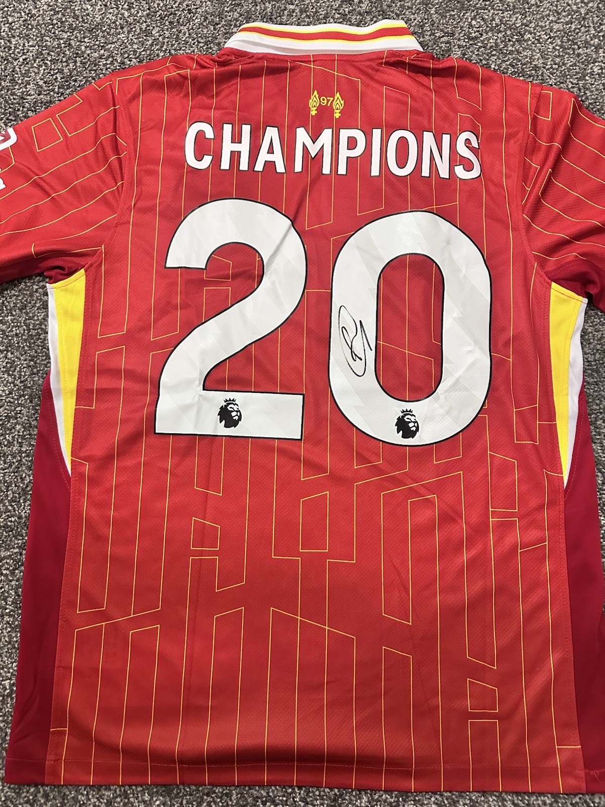 Hand Signed Ryan Gravenberch Liverpool Champions 2024/25 Home Shirt & COA (1) for sale on Ebay