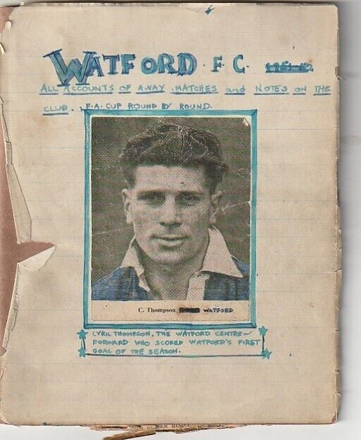 WATFORD FOOTBALL CLUB SCRAPBOOK - 1951/52 SEASON - ESTIMATED 100 CUTTINGS for sale on Ebay