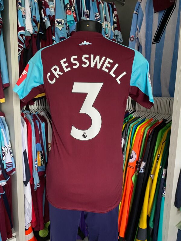 West Ham United - Aaron Cresswell Match Worn Home Shirt 2017 v Leicester + COA for sale on Ebay