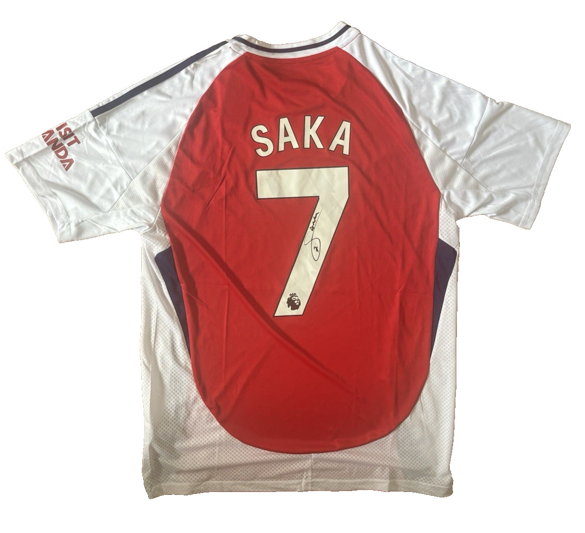 BUKAYO SAKA Hand signed Arsenal 24/25 Home Shirt Premier League RARE Proof/COA for sale on Ebay