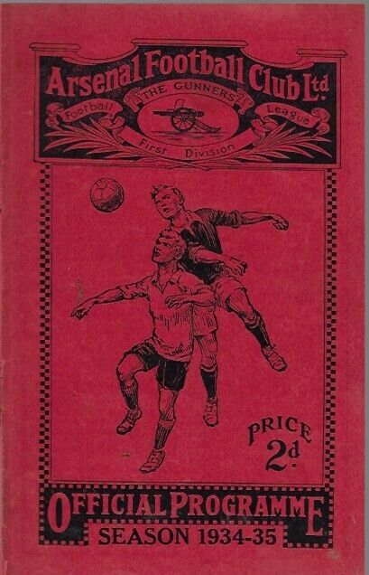 PRE-WAR PROGRAMME - ARSENAL v SOUTHAMPTON - LONDON COMBINATION - 16 MARCH 1935 for sale on Ebay