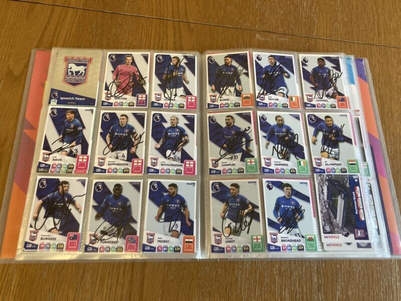 Ipswich Town Signed Full Set Of 18 Panini Adrenalyn 2024/2025 for sale on Ebay