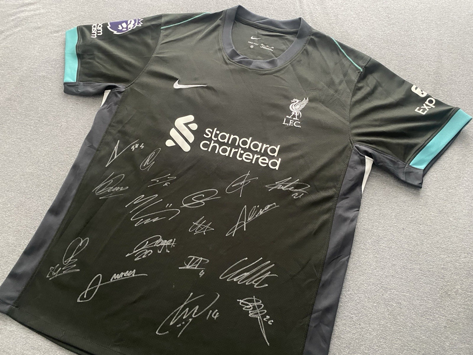 HAND SIGNED LIVERPOOL SHIRT AUTOGRAPH x 17: VIRGIL SALAH JOTA ALISSON TOP JERSEY for sale on Ebay