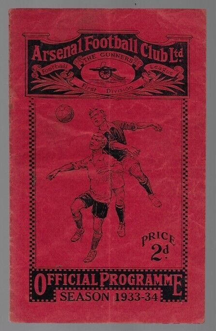 PRE-WAR PROGRAMME - ARSENAL (CHAMPIONS) v WEST BROMWICH ALBION (WBA) 6 SEPT 1933 for sale on Ebay