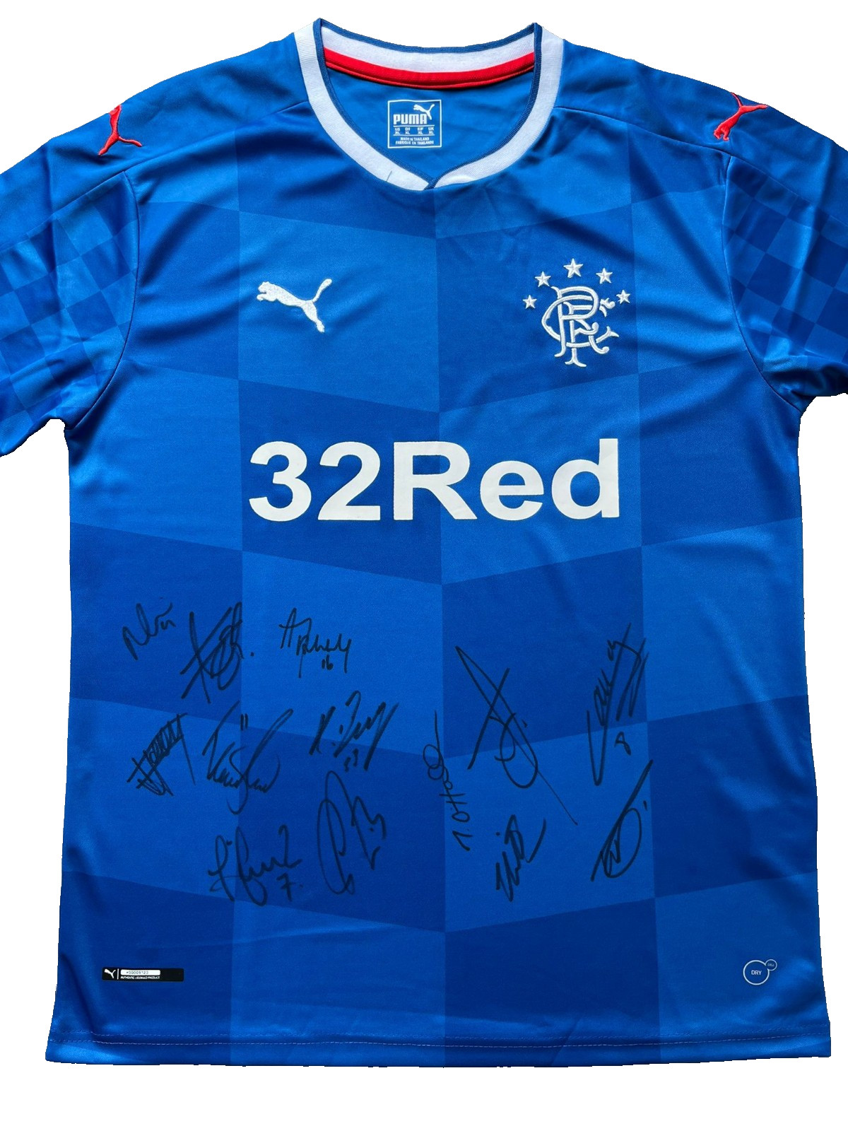 Signed RANGERS 2016/17 Multi Shirt  -PROOF/COA- Kranjcar Windass Toral Rossiter for sale on Ebay