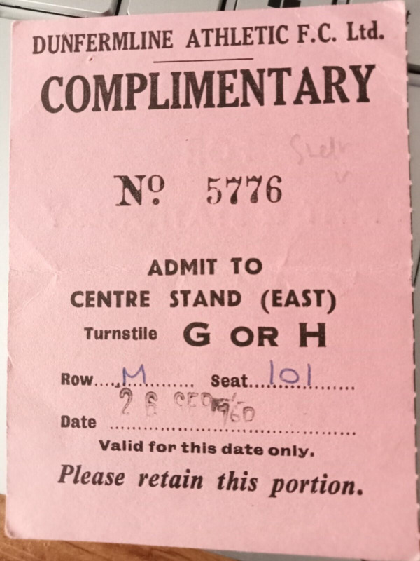 Dunfermline Athletic v Leicester City 1960 Match Ticket for sale on Ebay