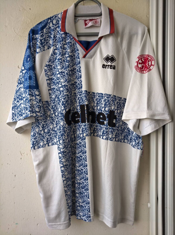 Rare Vintage 90s Middlesbrough Errea away shirt , jersey 1996 - 1997 for sale on Ebay
