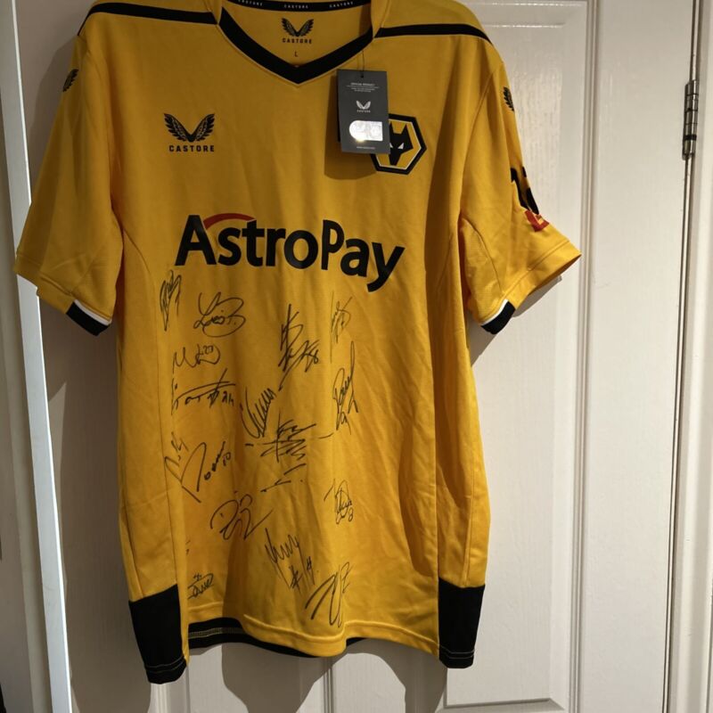 Signed Wolves Shirt 22/23 with COA for sale on Ebay