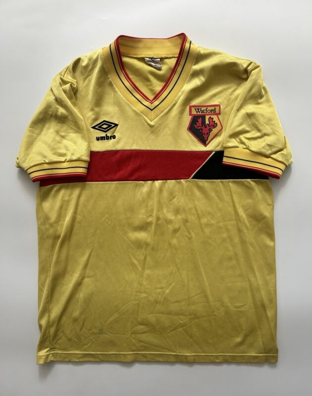 Watford 1985/86 Football Shirt Vintage Original Rare Umbro Jersey Barnes SMALL for sale on Ebay