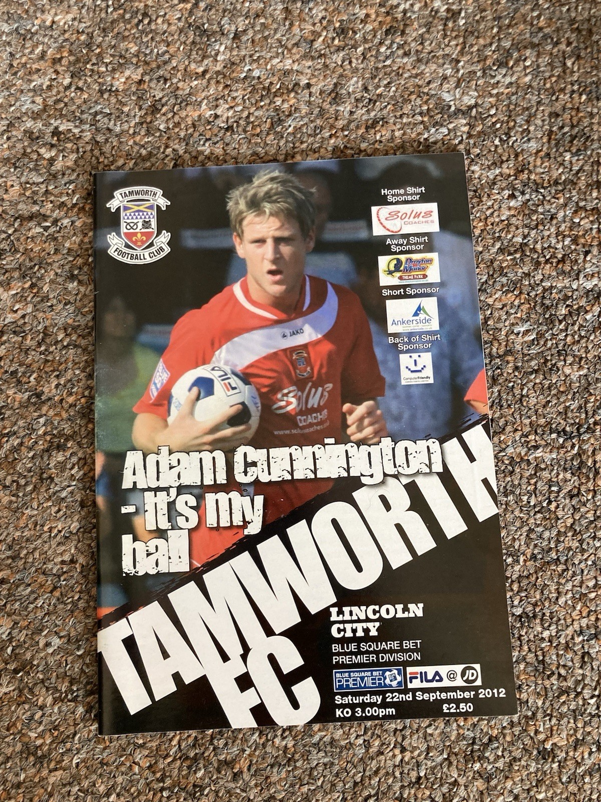 Tamworth Vs Lincoln City 2012-2013 Blue Square Premier League for sale on Ebay