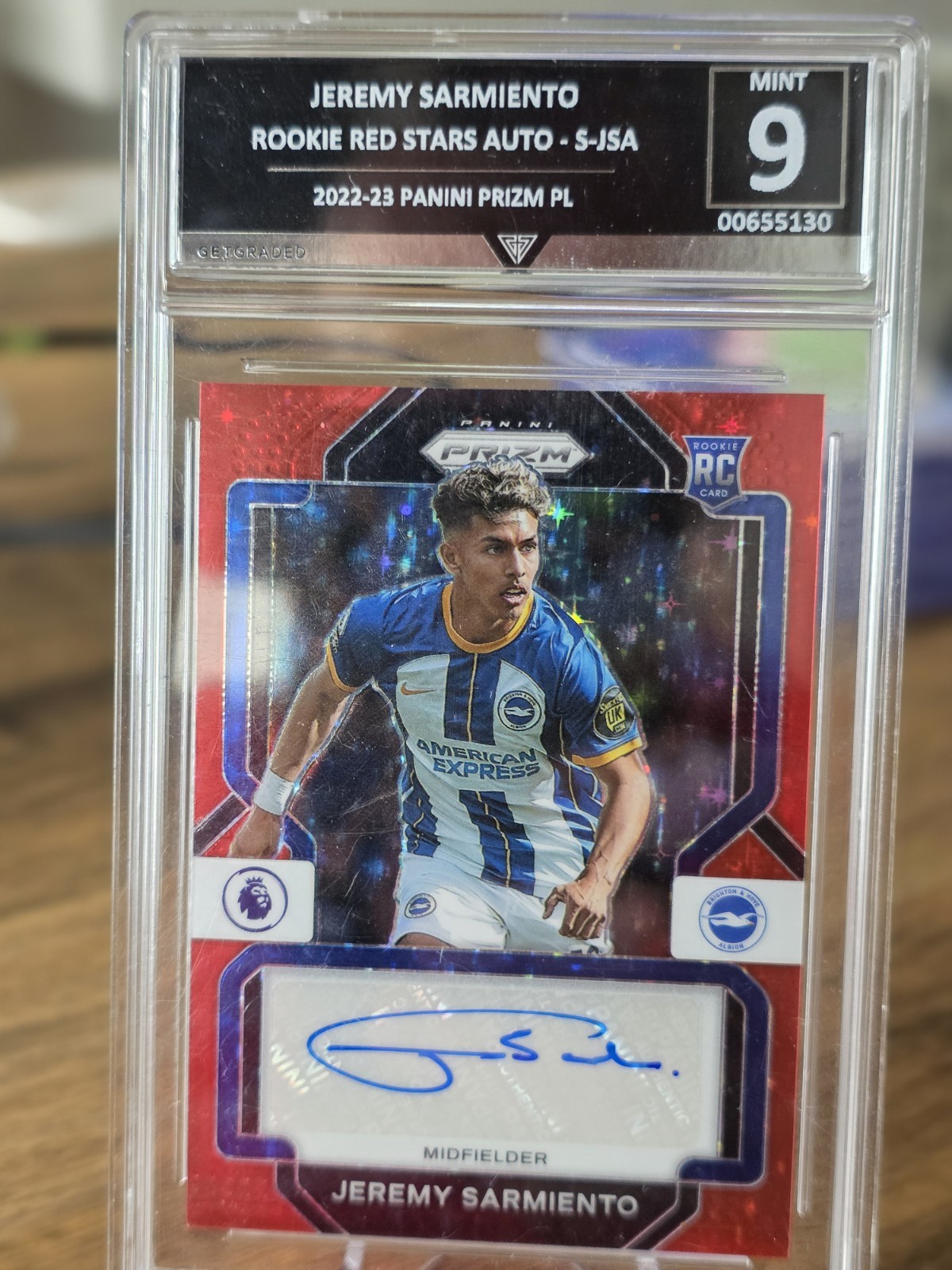 Jeremy Sarmiento Rookie Auto 2022 Panini Prizm Brighton, Ipswich Autograph for sale on Ebay
