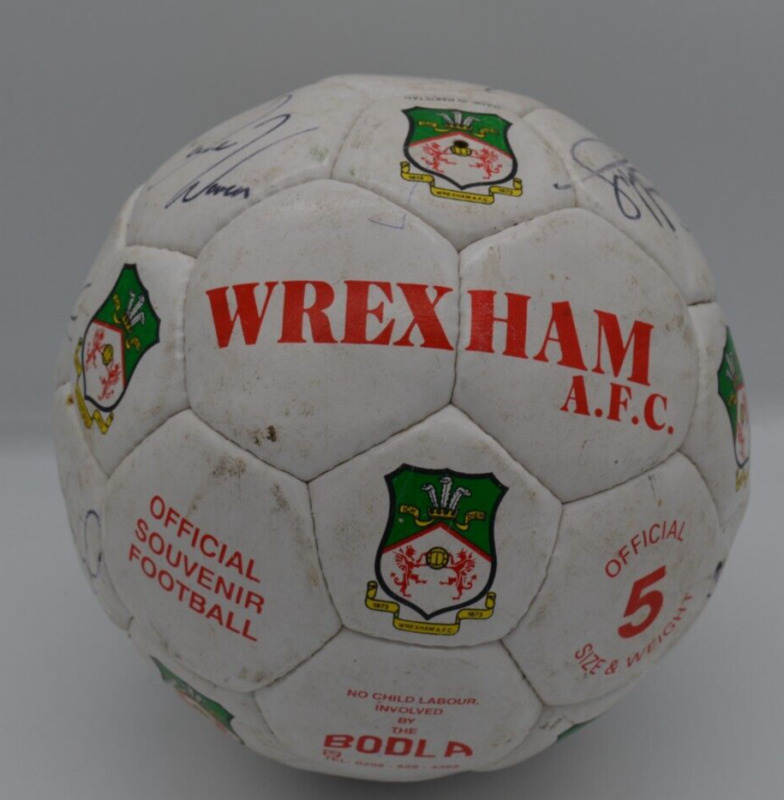 Vintage Official Wrexham A.F.C Hand Signed Full Squad Autographed Football for sale on Ebay