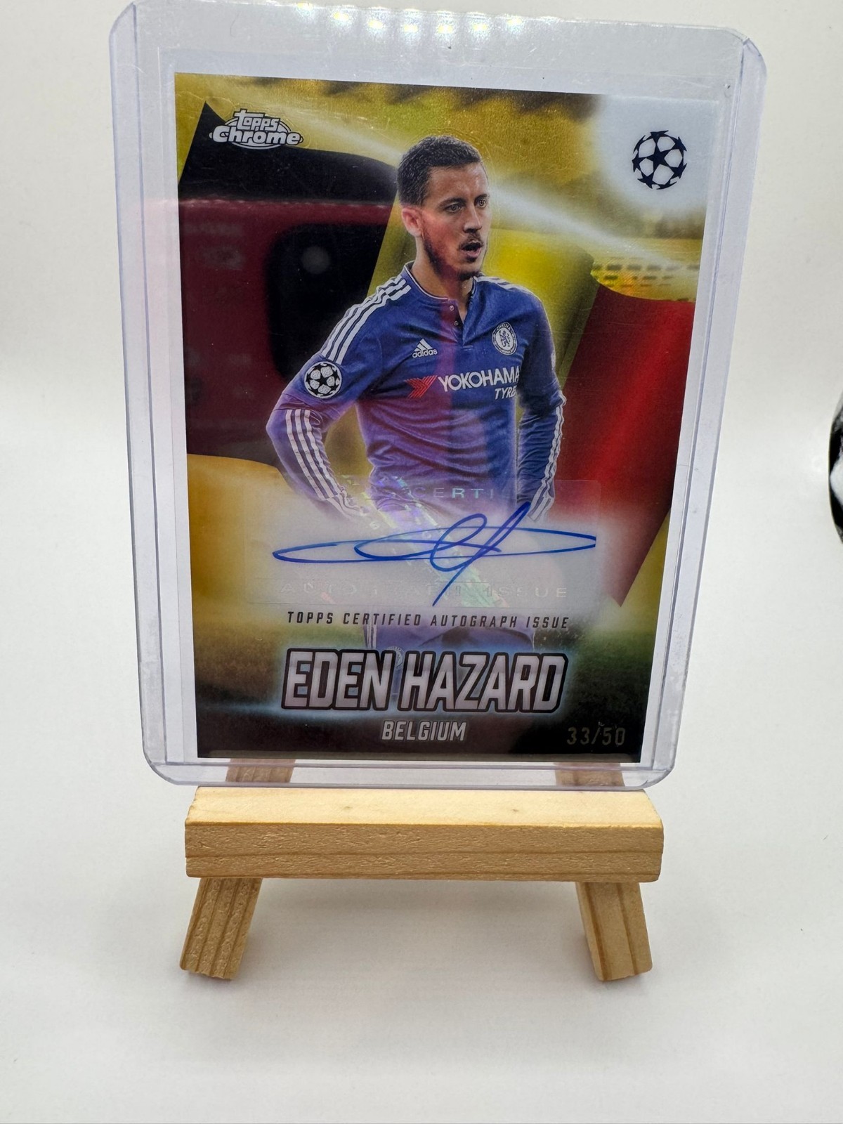 Eden Hazard /50 Auto Belgium Chelsea Topps Chrome Global Attractions for sale on Ebay