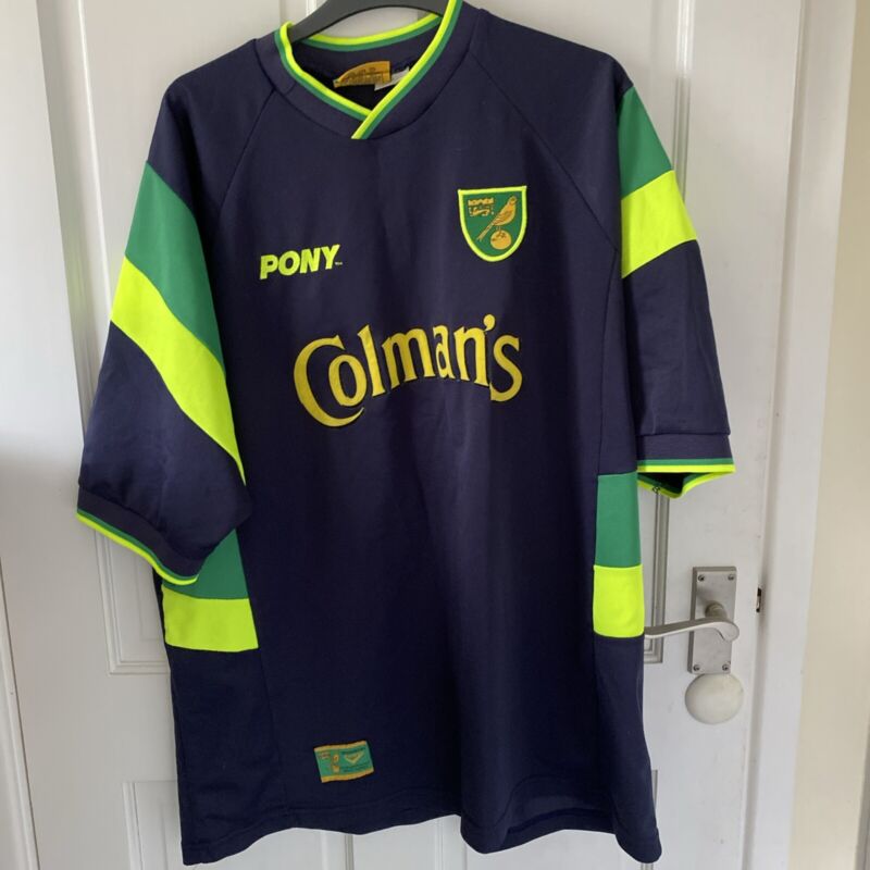 NORWICH CITY 1997/1999 FOOTBALL SHIRT. THIRD KIT PONY ORIGINAL SIZE XL for sale on Ebay