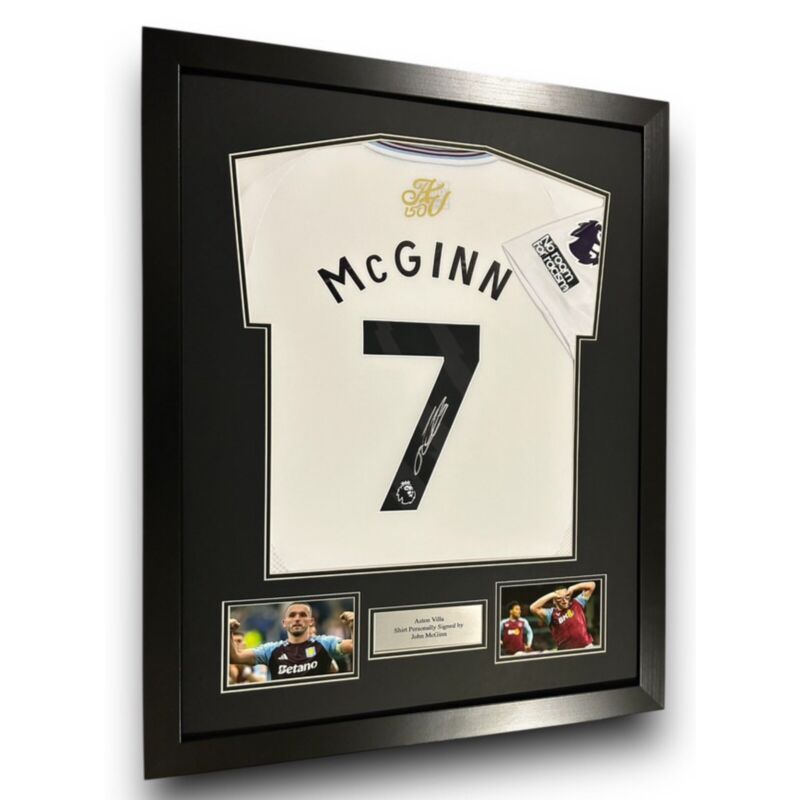 John McGinn signed shirt Framed with COA & Exact Video Proof Aston Villa Jersey for sale on Ebay
