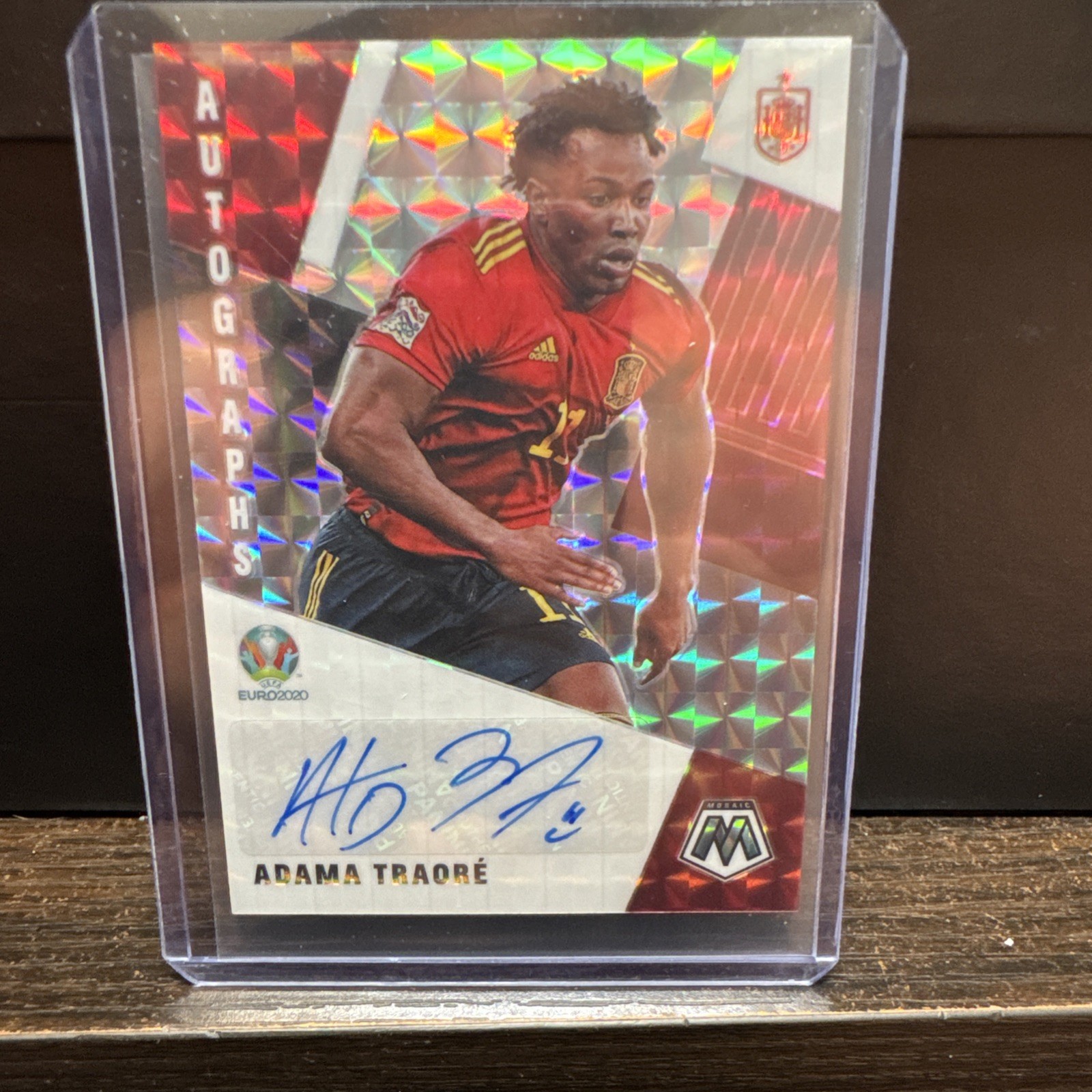 Adama Traore  Auto 2021 Panini Mosaic Spain, Wolves, Fulham Autograph for sale on Ebay