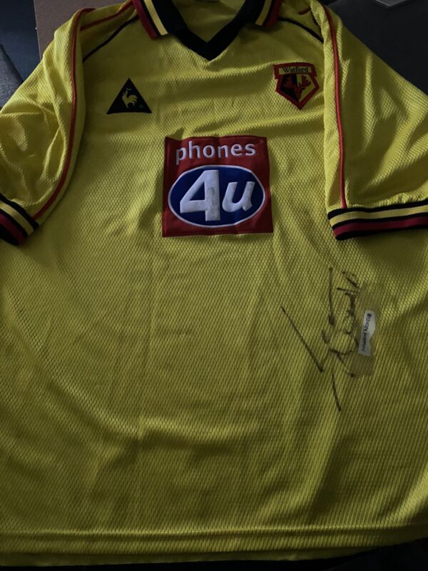 WATFORD FC SIGNED BY NORDIN WOOTER OFFICIAL HOME SHIRT BARGAIN for sale on Ebay