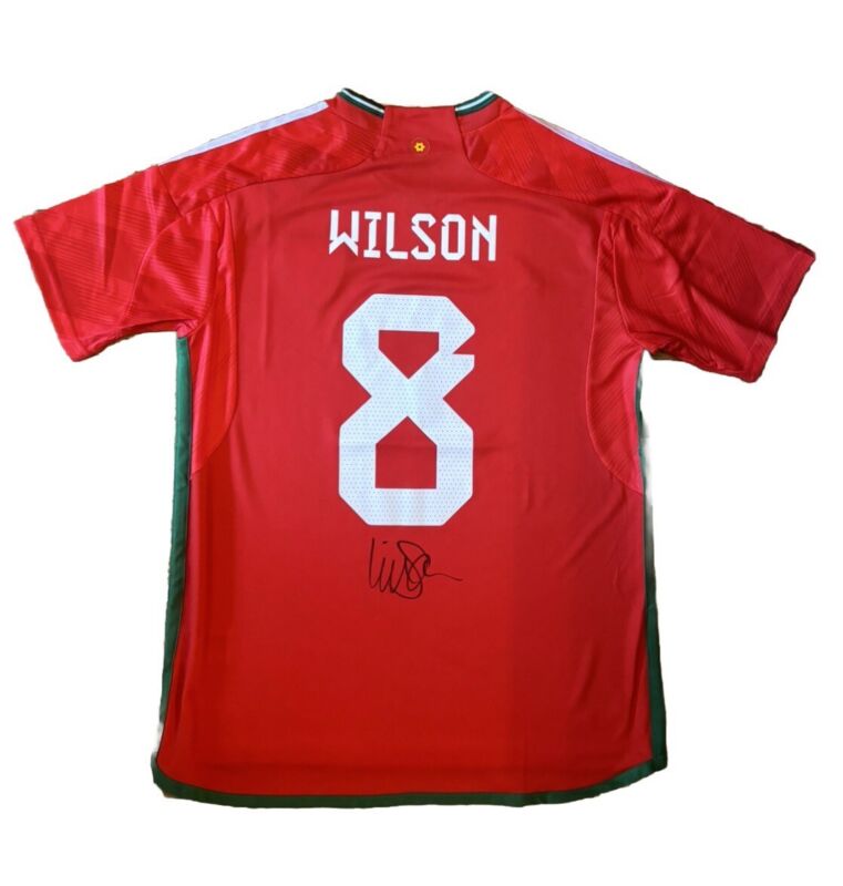 Harry Wilson signed shirt COA & Exact Photo Proof  Jersey WALES Fulham for sale on Ebay