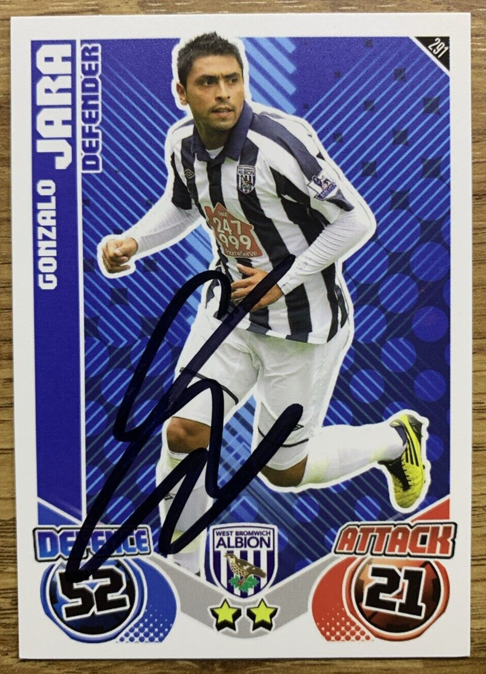 MATCH ATTAX SIGNED CARD - GONZALO JARA - WEST BROMWICH ALBION for sale on Ebay
