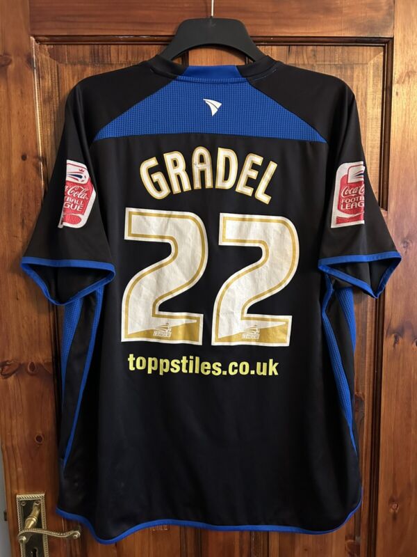 Leicester City FC 2008/09 Match Worn Player Issue Away Football Shirt 2009 Jako for sale on Ebay