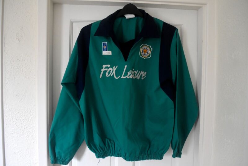 *RARE* Leicester City Jade And Navy Fox Leisure Drill Top Men's Medum 1995/6 for sale on Ebay