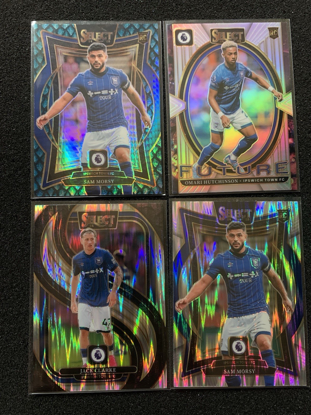 Panini Select 2024-25 Ipswich Omari Hutchinson Futures Morsy /48 Wave Refractor for sale on Ebay