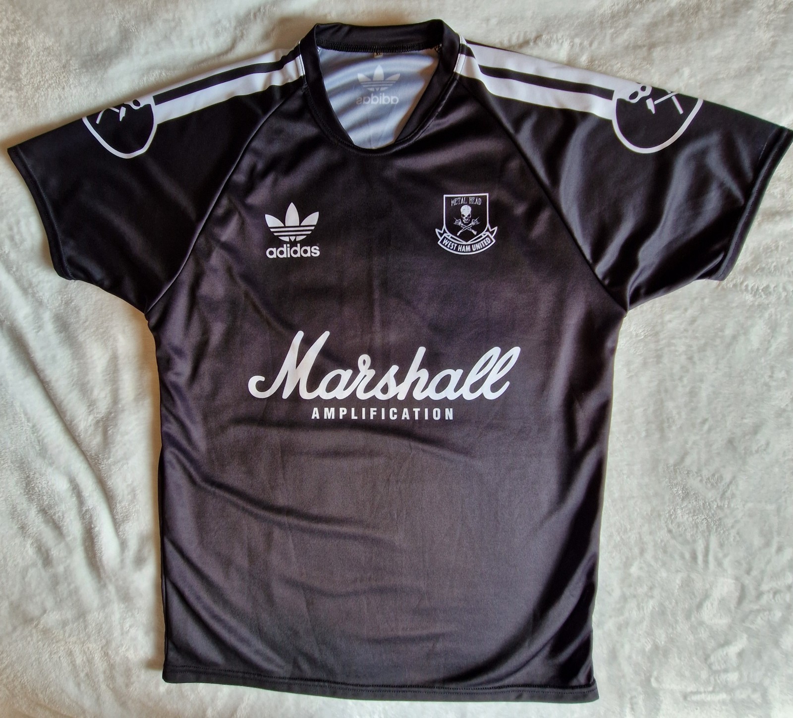 WEST HAM UNITED METAL HEADS FOOTBALL SHIRT MENS LARGE IRON MAIDEN ADIDAS for sale on Ebay