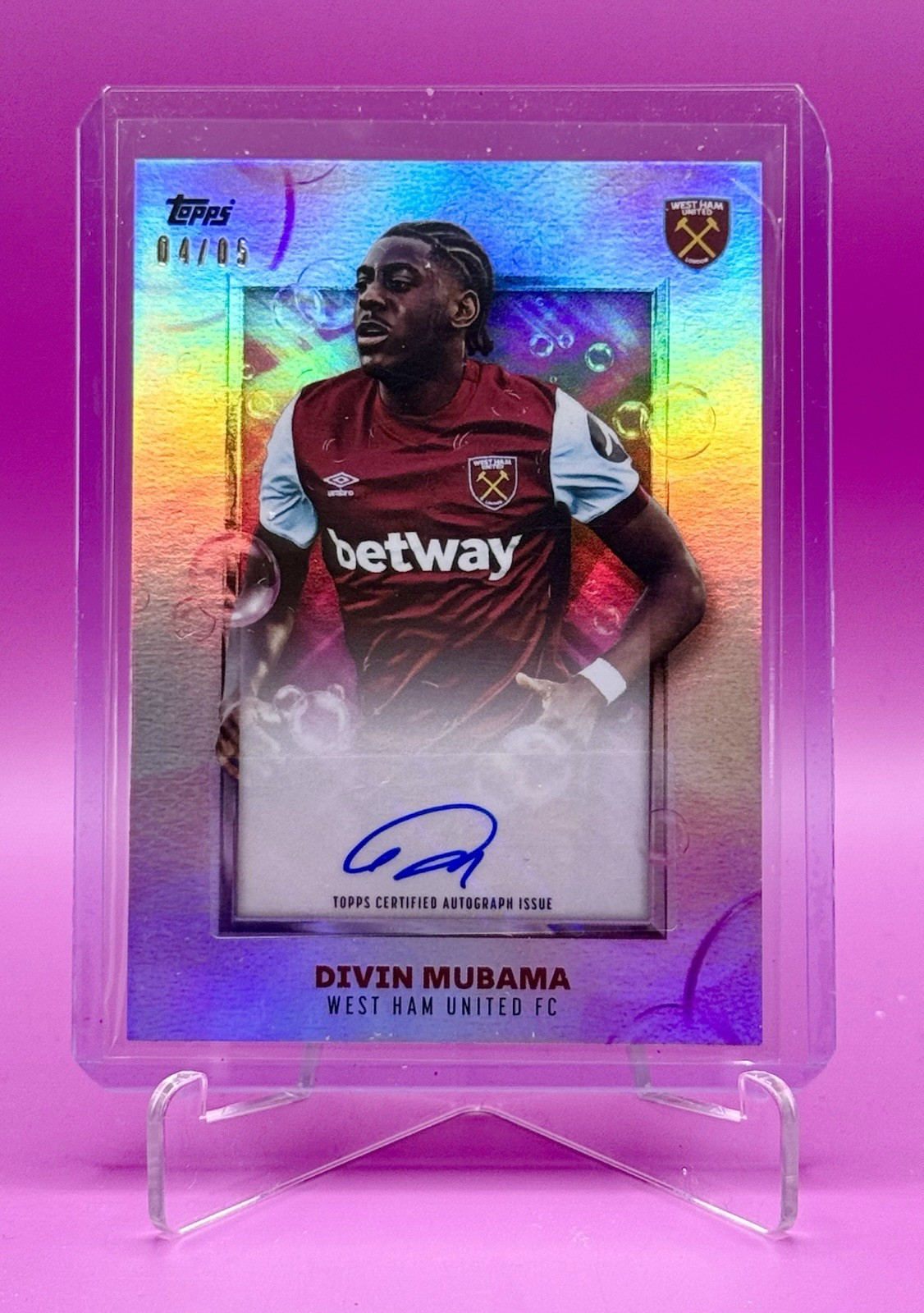  TOPPS WEST HAM UNITED TEAM SET 24/25 DIVIN MUBAMA WEST HAM UNITED AUTO 04/05. for sale on Ebay